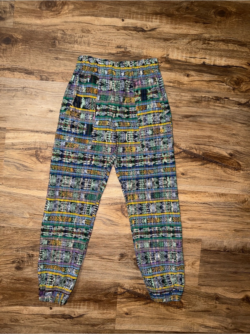 1990s Guatemalan Ikat Textile Joggers